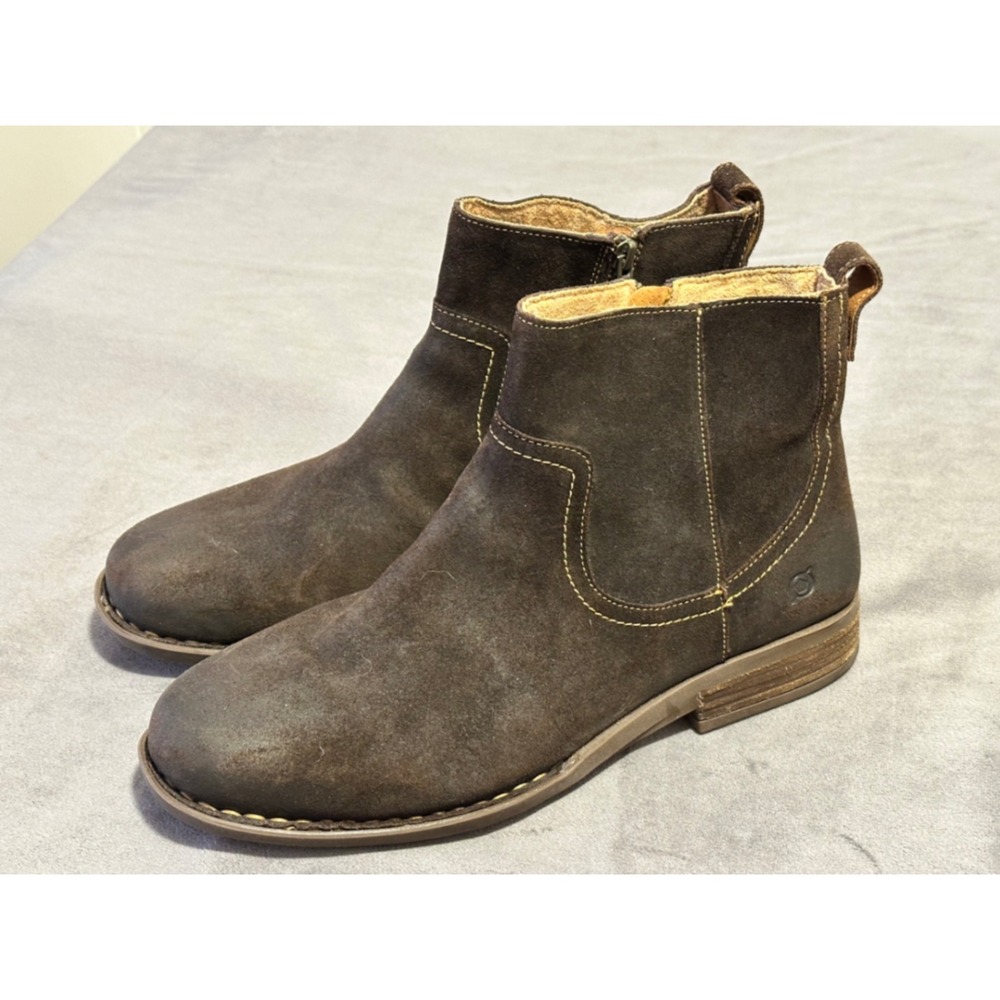 BORN MEN'S REED ANKLE BOOTS - ROUND TOE Size 11.5